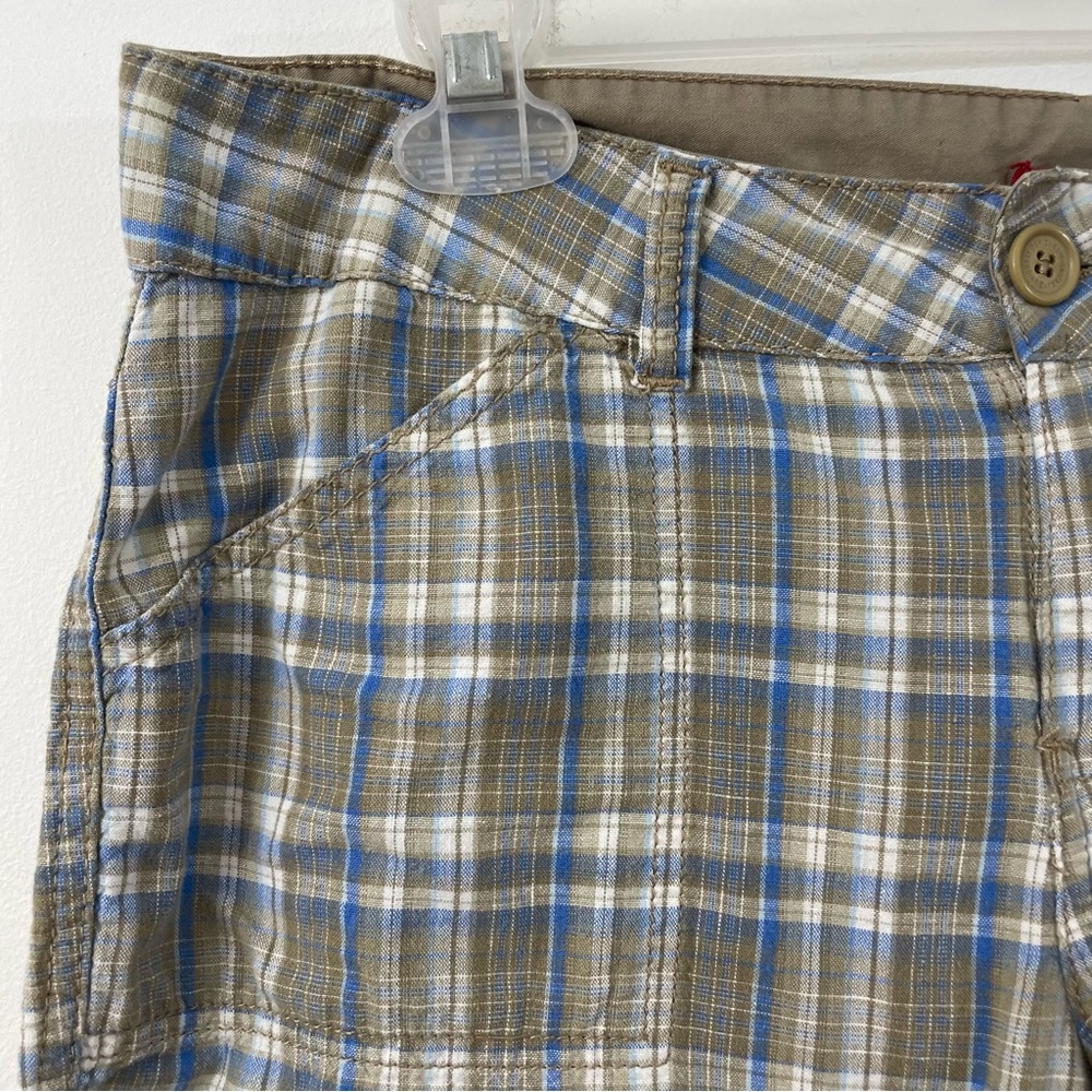 UNIONBAY Plaid Bermuda Shorts in Brown and Blue - Picture 7 of 15